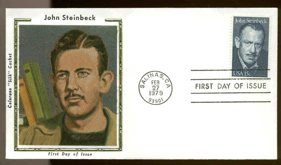 1773 JOHN STEINBECK FDC SALINAS, CA COLORANO "SILK" CACHET - Image 1 of 1