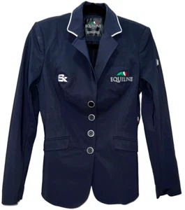 EQUILINE ITLY Größe 40 US Größe 4 Gang Reiten Showmantel Jacke marineblau Made in Italy - Bild 1 von 12