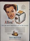 1942 Toastmaster Print Advertising ALLIES WW2 Toaster Toast Jam War LIFE L42A