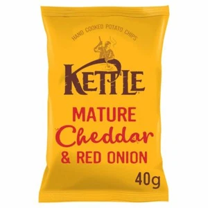 Kettle Chips Reifer Cheddar & Rote Zwiebel - 40g - Einzelpackung - Bild 1 von 1