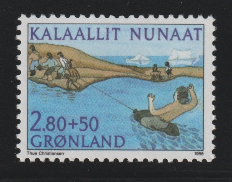 Groenlandia 1986 Sc # B 12 semi postal MNH OG Foto 1 de 1