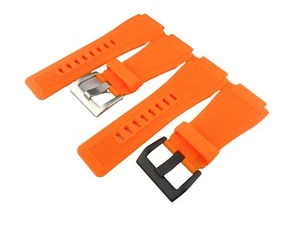 24 mm Naranja Correa de Goma Suave Banda Ajuste Reloj Bell&Ross BR-01 BR-03 Hebilla/Cierre - Imagen 1 de 12