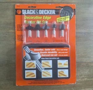 Black & Decker 5pc Decorative Edge Router Bit Set NOS 2001 - Picture 1 of 12