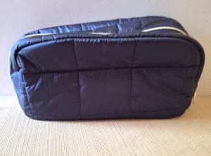 Lancome Paris Quilted Navy Travel Cosmetic Bag - Picture 1 of 4