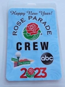 ABC 2023 Rose Parade CREW Backstage Pass Laminate - Picture 1 of 2