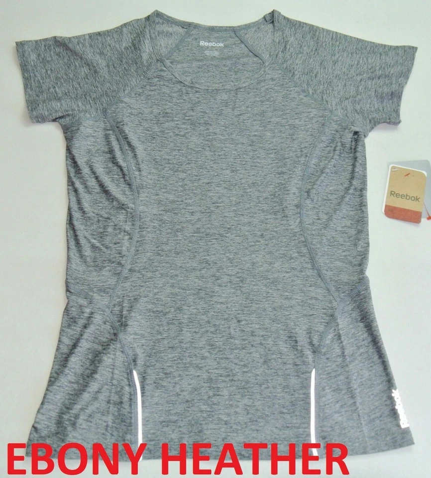 Reebok Women's Slim Athletic Fit T Shirt Medium Gray Orange Red Dry Active New - Image 1 of 1