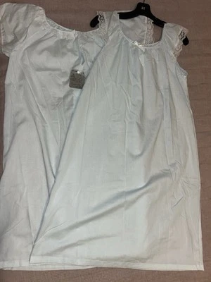 VTG Sears 60s 70s Size M 12-14 Blue Lace Nightgown & Robe Peignoir Set *NBW* - Image 1 of 4