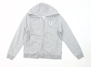 Converse Men's Grey Hooded Jacket 2XL Fleece Casual - Picture 1 of 12