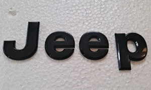 Jeep Mopar Emblem Compass Patriot Gloss Black Front Rear Side Hood Badge Logo - Imagen 1 de 5