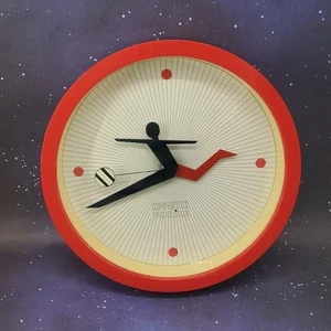 VTG Nicolai Canetti Funtime Postmodern Wall Clock Soccer Sports EXTREMELY RARE! - Picture 1 of 19