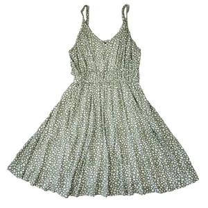 SHEIN Floral Mini Dress Womens M Green Sundress Cottagecore Summer Beach Party - Picture 1 of 7