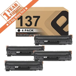 4PK CRG 137 Toner Cartridge for Canon 137 Toner MF232w MF236n D570 MF216n MF212w - Picture 1 of 4