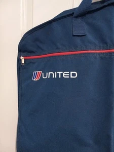 Vintage United Airlines Kleid Anzugtasche Blau Nylon USA Tulpe Logo - Bild 1 von 8
