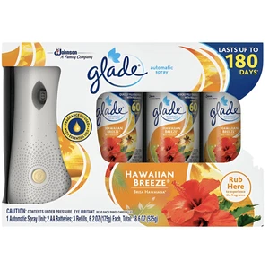 Hawaiian Breeze Automatic Air Freshener Set - 1 Holder + 3 Refills - Picture 1 of 12