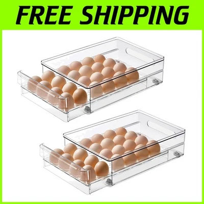 Clear Egg Storage Container for Fridge - 2 Pack - Image 1 of 4