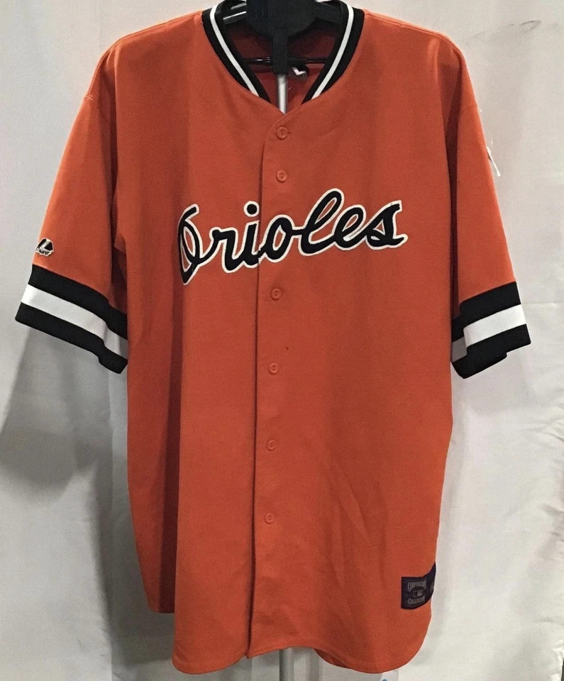 Majestic Baltimore Orioles Team Moda Cooperstown Botón Completo Cosido Jersey 3XL Foto 1 de 4