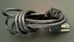 KING-KORD KC003, E85554, LS57870 (6 ft) Black - 125V-10A, 3-Prong, AC Power Cord - Picture 1 of 1