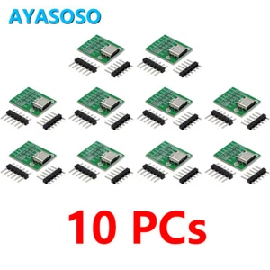 10 PCs TYPE-C USB Transfer Pin DIP Female Base B Type Adapter Board DIY - Picture 1 of 6