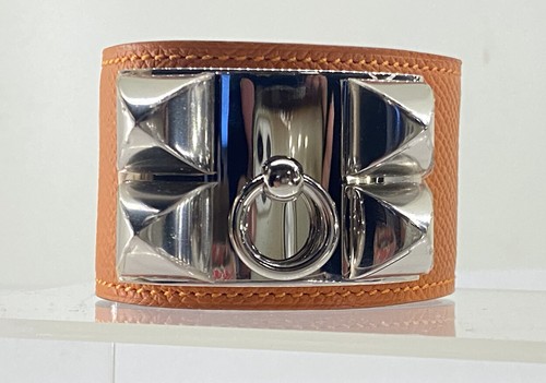 HERMÈS Bracciale HERMES arancione originale CDC Collier de Chien bracciale in pelle