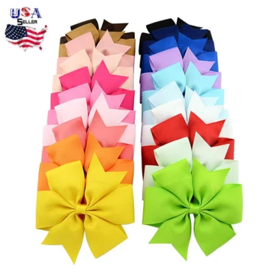 Baby Toddler Girls Hair Bow 4.5 Inch Hair Bow Large Hair Bows Clips Big Bows - Image 1 of 4
