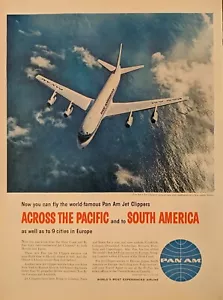 1959 vintage Pan American world Travel, Europe To South America Jet Clippers - Picture 1 of 1