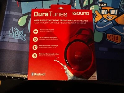 iSound DuraTunes Water-Resistant Rechargeable Bluetooth Speaker- Red - Image 1 of 3