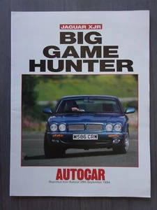 JAGUAR XJR SALOON orig 1994 UK Mkt Road Test Brochure from Autocar Mag - XJ - Picture 1 of 9