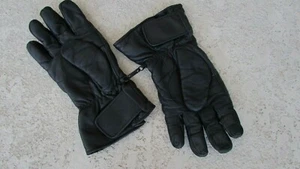 HARLEY DAVIDSON gauntlet black leather gloves XL good condition HD insignia - Picture 1 of 12
