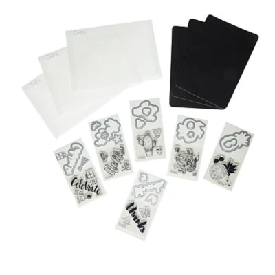 Sizzix Summer Stamps and Framelits Collection 663524 New - Image 1 of 4