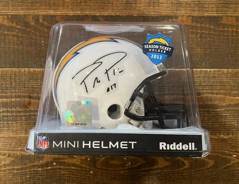 *~Philip Rivers*~Season Ticket Holder*~2012*~San Diego Chargers*~Mini Helmet*~ Cover