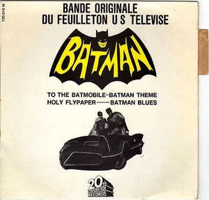 NELSON RIDDLE BATMAN FRENCH ORIG OST TV EP 45 PS 7" - Picture 1 of 1