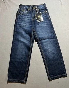 New Notorious B.I.G. Youth Denim Jeans Boys 8 Blue Denim Flap Pocket Youth 24x23 - Picture 1 of 12