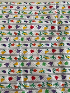 General Fabrics Assorted Vegetables and Fruits Fabric 1 yd 33" x 42" 100% Cotton - Picture 1 of 3