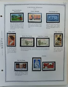 U.S - 1985 - LOT OF STAMPS ON ALBUM PAGE  - MH & MNH - #302 - Picture 1 of 1