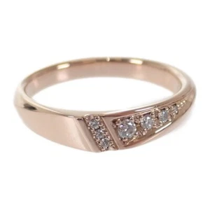 STAR JEWELRY Wedding Ring Shape of Light K18 Pink Gold Diamond US4.5 Ladies TGIS - Picture 1 of 10