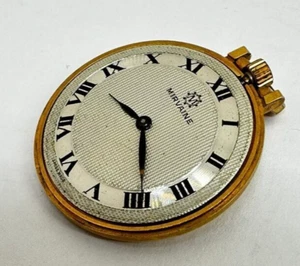 Reloj Bolsillo Vintage MIRVAINE Cara Abierta, Caja Chapada en Oro - Imagen 1 de 8