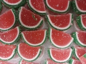 Wassermelone Frucht Gelee Scheibe Scheiben Süßigkeiten Bonbons (1) 10 Unzen Packung - Bild 1 von 2