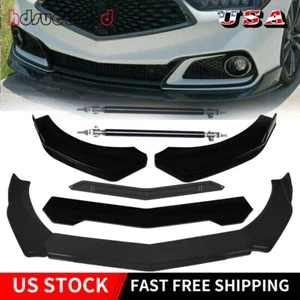 For Acura TLX 2015-2023 Gloss Black Front Bumper Lip Spoiler Splitter Body Kit - Picture 1 of 15