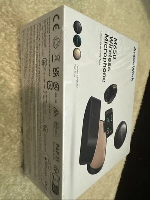 AnkerWork M650 Wireless Lavalier Microphone Vlogs Pro Noise Cancellation+2xCover - Image 1 of 4