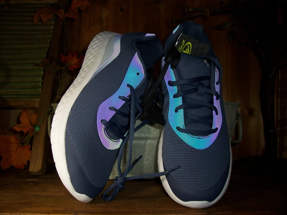 ZAPATOS DEPORTIVOS ATLETIC WORKS DAMAS MUJERES ESPUMA VISCOELÁSTICA TALLA 9 PÚRPURA CON CORDONES Foto 1 de 1