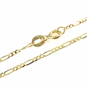 10 Kt Massive Gelbgold Kette Halskette - 1,6 mm Figaro Halskette - Hergestellt in Italien - 18 Zoll - Bild 1 von 3