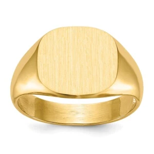 10K Yellow Gold 12.0x13.5mm Open Back Signet Ring For Men Size 10 - Picture 1 of 5