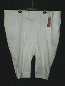 NEW LANE BRYANT Plus Size 4X 28W Capri Pants White Pockets Stretch Woven - Picture 1 of 7