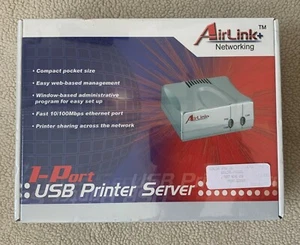 AirLink Networking APSUSB201 1-Port 10/100Mbps LAN USB 2.0 Printer Server - Picture 1 of 1