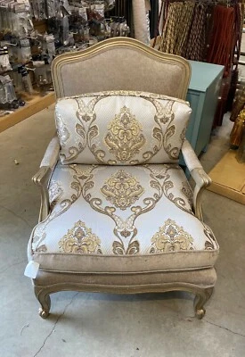 Damask on CREAM Renaissance Jacquard Upholstery drapery fabric by the yard - Image 1 of 2