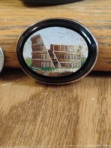 Antike viktorianische Mikromosaik Brosche Pin des Forum Romanum Grand Tour Memento - Bild 1 von 11