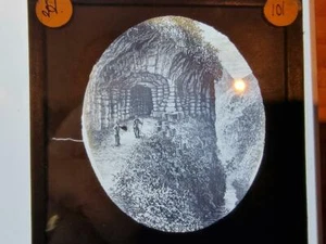 Magic Lantern Slide Late 1800's early 1900's Explorers Walk - Picture 1 of 1