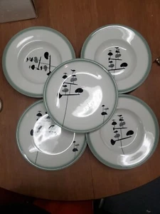 5 SHENANGO MOBILE Grey/Black Vintage PLATES & BOWLS LOT EUC RARE BIN 69 - Picture 1 of 13