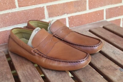 Vince Camuto Esmail Penny Loafer Mens Sz 12 M Brown Leather Driving Mocs - Image 1 of 4