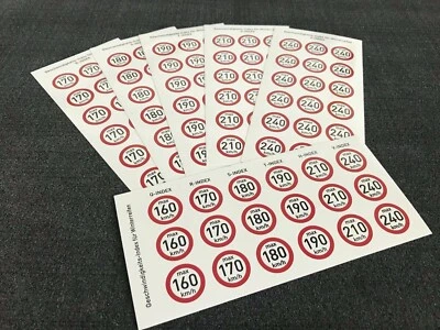 Aufkleber Geschwindigkeitsaufkleber Winterreifen160 - 240 km/h  Index Q bis V - Bild 1 von 4